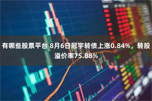 有哪些股票平台 8月6日冠宇转债上涨0.84%，转股溢价率75.88%