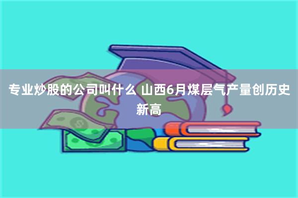 专业炒股的公司叫什么 山西6月煤层气产量创历史新高