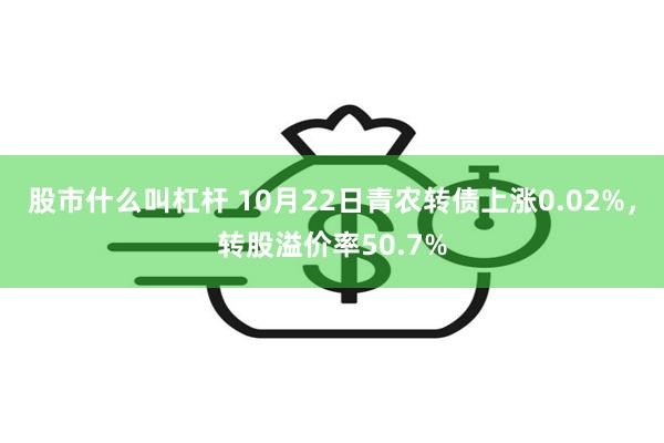 股市什么叫杠杆 10月22日青农转债上涨0.02%，转股溢价率50.7%